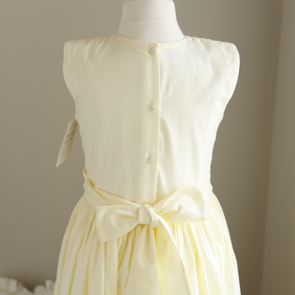 Strasburg Dress Yellow Size 10 Smocked Embroidered Spring Special Occasion NWT - Picture 6 of 7